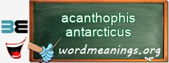 WordMeaning blackboard for acanthophis antarcticus